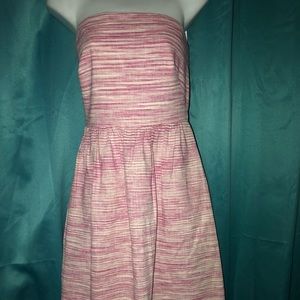 Banana republic pink and white dress size 8